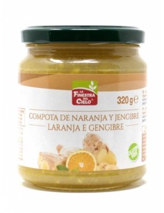 COMPOTA DE NARANJA Y JENGIBRE BIO 320GR LA FINESTRA