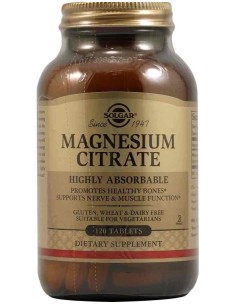 CITRATO MAGNESIO 120 COMP SOLGAR