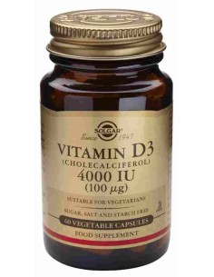 VITAMINA D 3 4000 UI 60 COMP SOLGAR