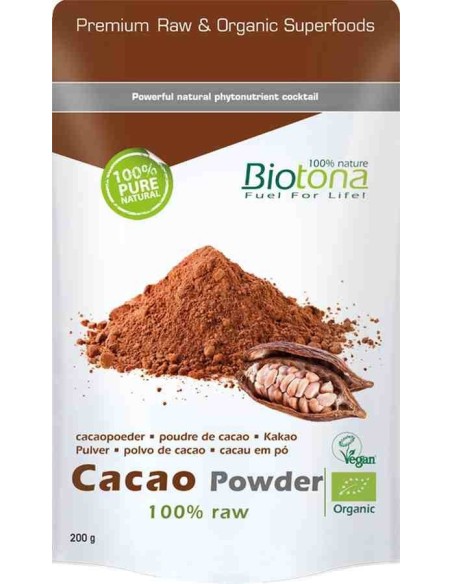 BIOTONA CACAO CRUDO EN POLVO 200GR BIO