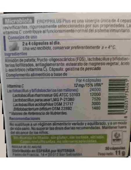 ERGYPHILUS PLUS 30 CAP NUTERGIA ERGYPHILUS PLUS 30 CAP NUTERGIA