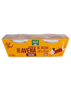 NATURGREEN POSTRE AVENA CACAO  2x125 GR