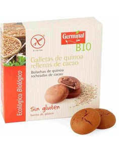 GALLETAS QUINOA RELLENAS CACAO S/G 200GR GERMINAL