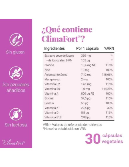 CLIMAFORT 30 CAP NIAM