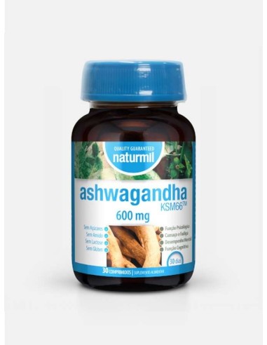 ASWHAGHANDA KSM66 600MG 30COMP NATURMIL