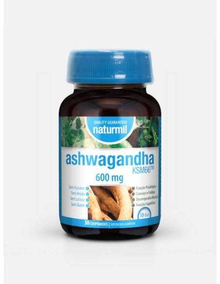 ASWHAGHANDA KSM66 600MG 30COMP NATURMIL