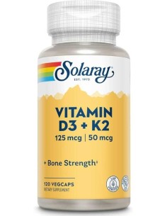 VITAMINA D3 Y K2 60 CAPS. SOLARAY