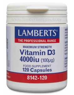 VITAMINA D 3 4000 UI 120 CAP LAMBERTS