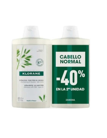 CHAMPU LECHE AVENA KLORANE 400 ML DUPLO CHAMPU LECHE AVENA KLORANE 400 ML DUPLO