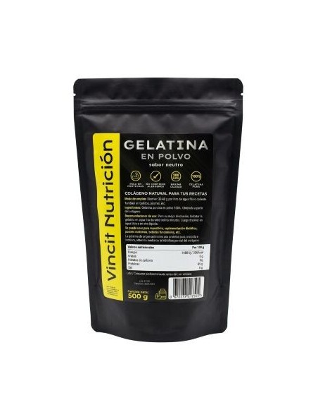 GELATINA EN POLVO NEUTRA 500GR VINCIT NUTRICION