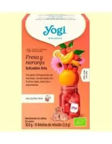YOGI TEA FRIO FRESA Y NARANJA 15 SOBRES